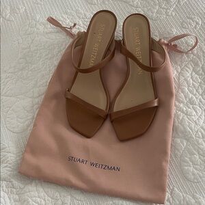 Stuart Weitzman Brown Slide Sandals